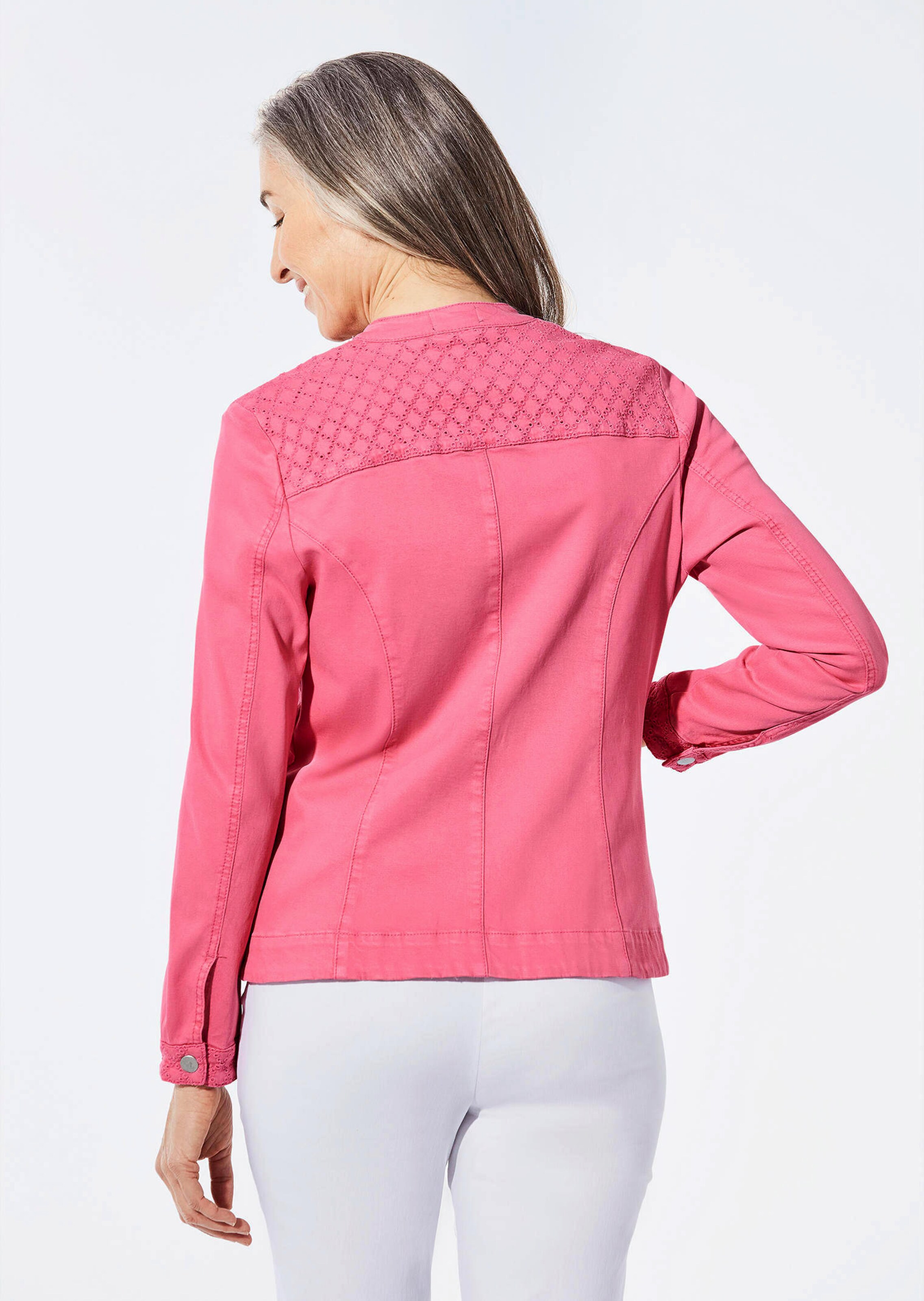 Veste en jean à dentelle ajourée thumbnail 3