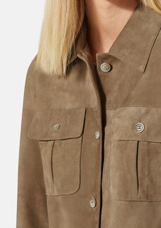 Veste en cuir velours de chèvre thumbnail 6