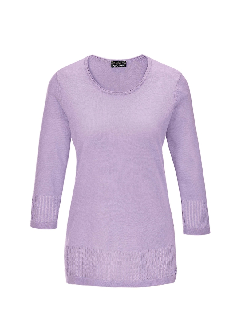 Gepflegter Ajour-Pullover mit femininen Durchbrüchen