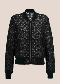 Kurzer Blouson mit Spitze und Zipper thumbnail 7