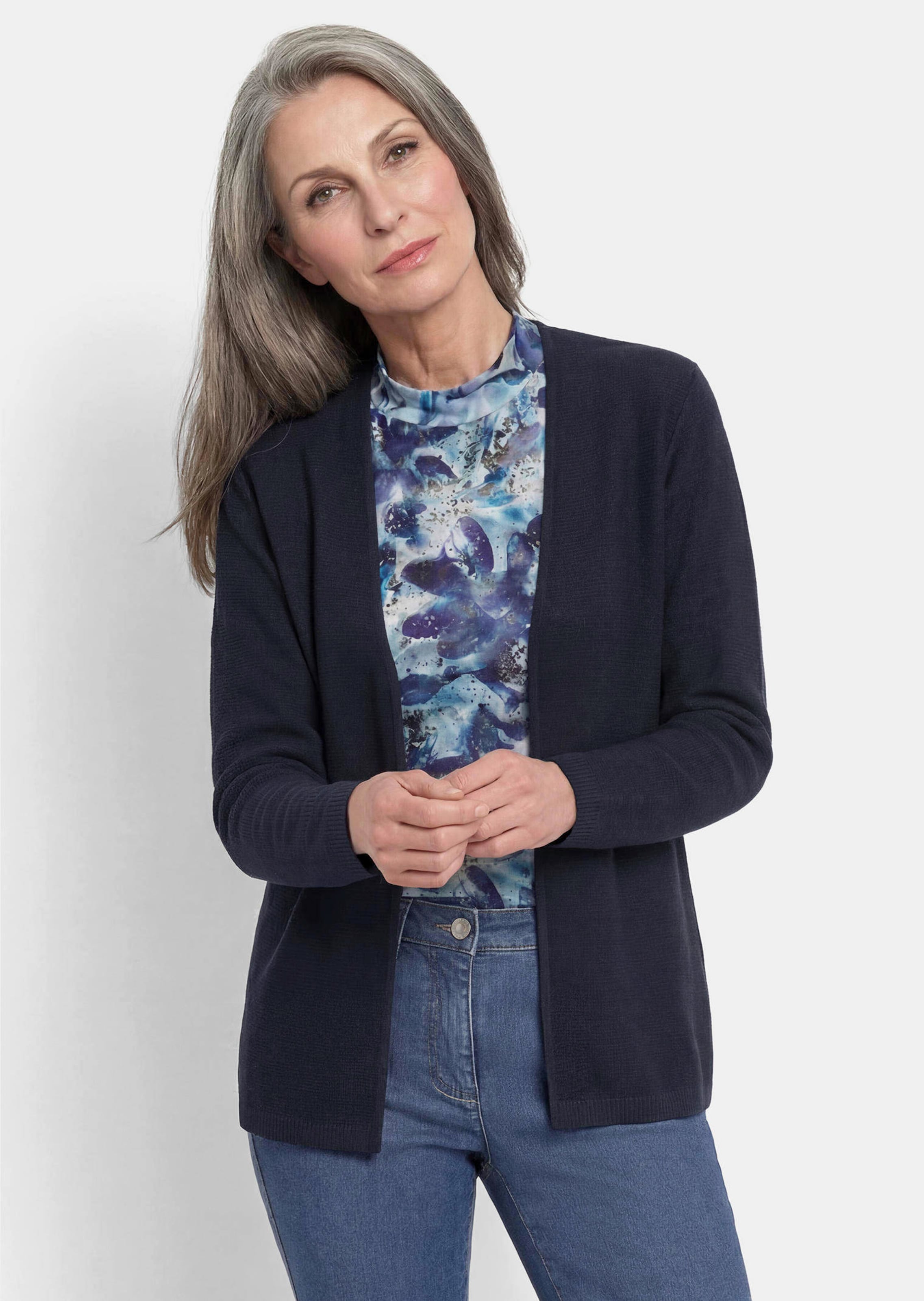Leichter Cardigan mit Schurwolle