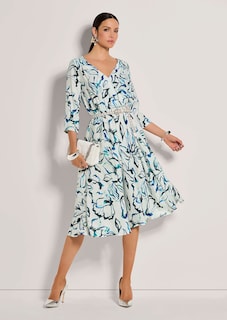 Langes Kleid im Wickel-Look thumbnail 5