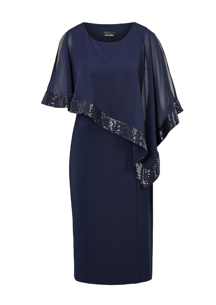 Jurk met geraffineerde chiffondrapering