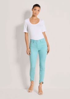 Slim-fit jeans met rafelzoom thumbnail 3