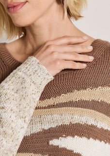 Rundhals-Pullover mit Intarsien thumbnail 6