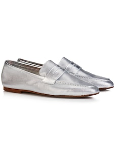 Metallic-Slipper aus softem Leder thumbnail 2