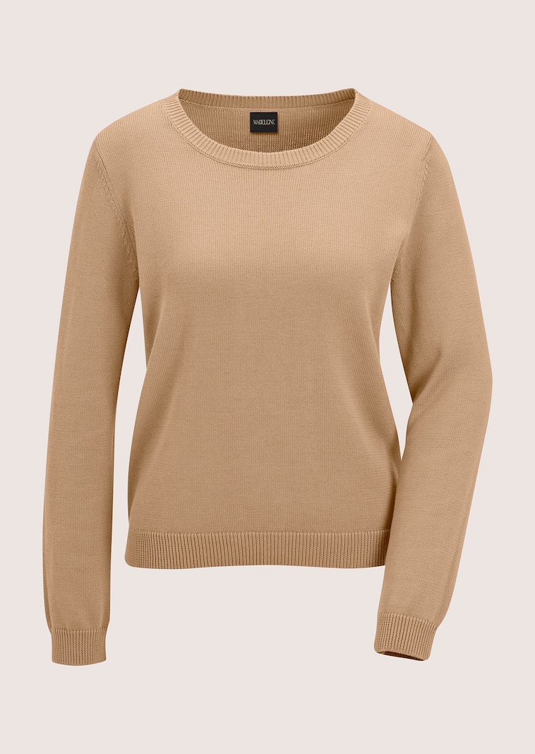 Feinstrick-Pullover aus reiner Baumwolle