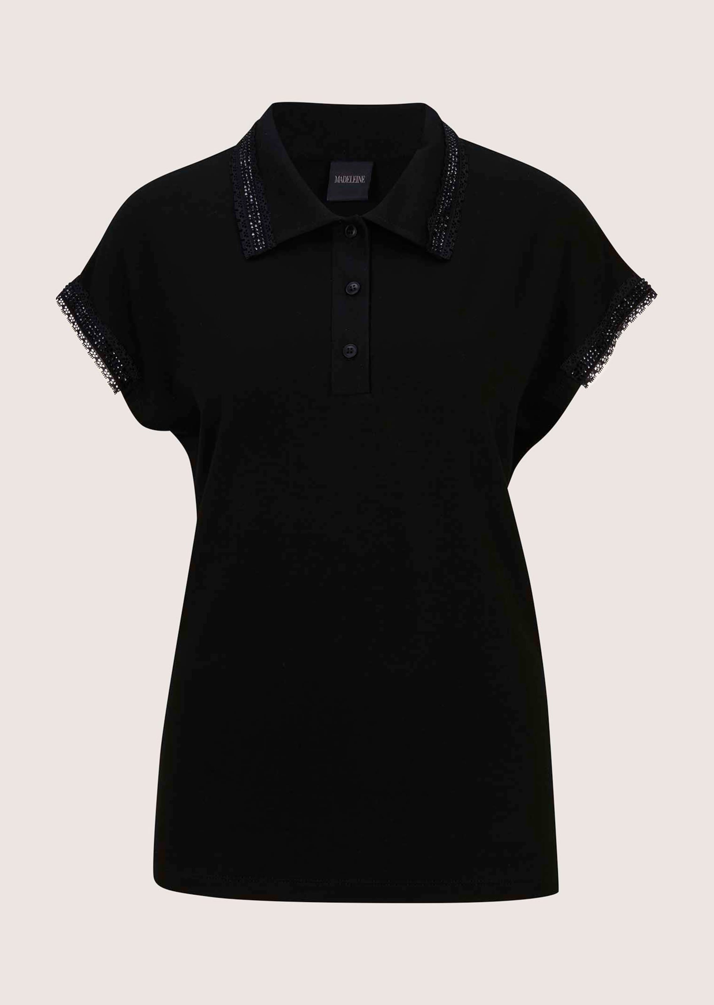 Polo shirt with lace trim