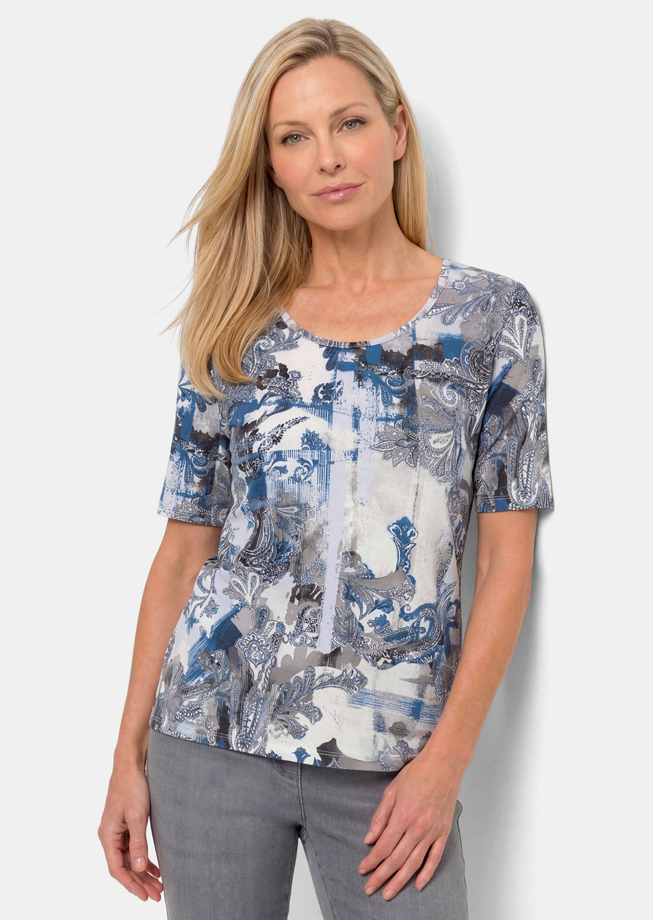 Viskoseshirt mit femininem Paisley-Print