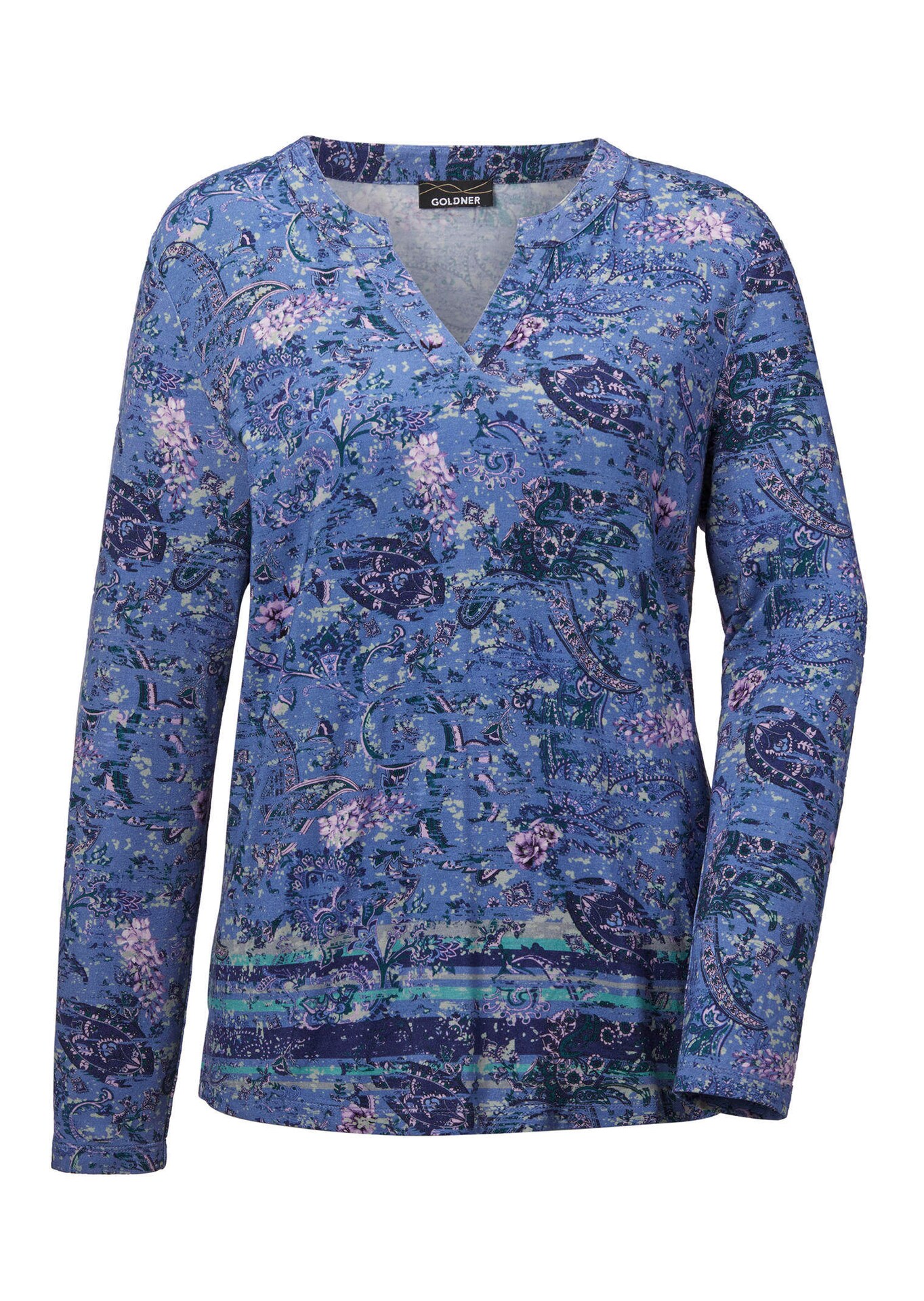Shirt met paisleypatroon en lange mouwen