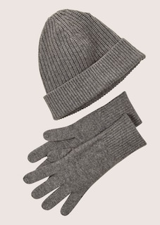 Kaschmir-Set aus Mütze und Handschuhen thumbnail 3