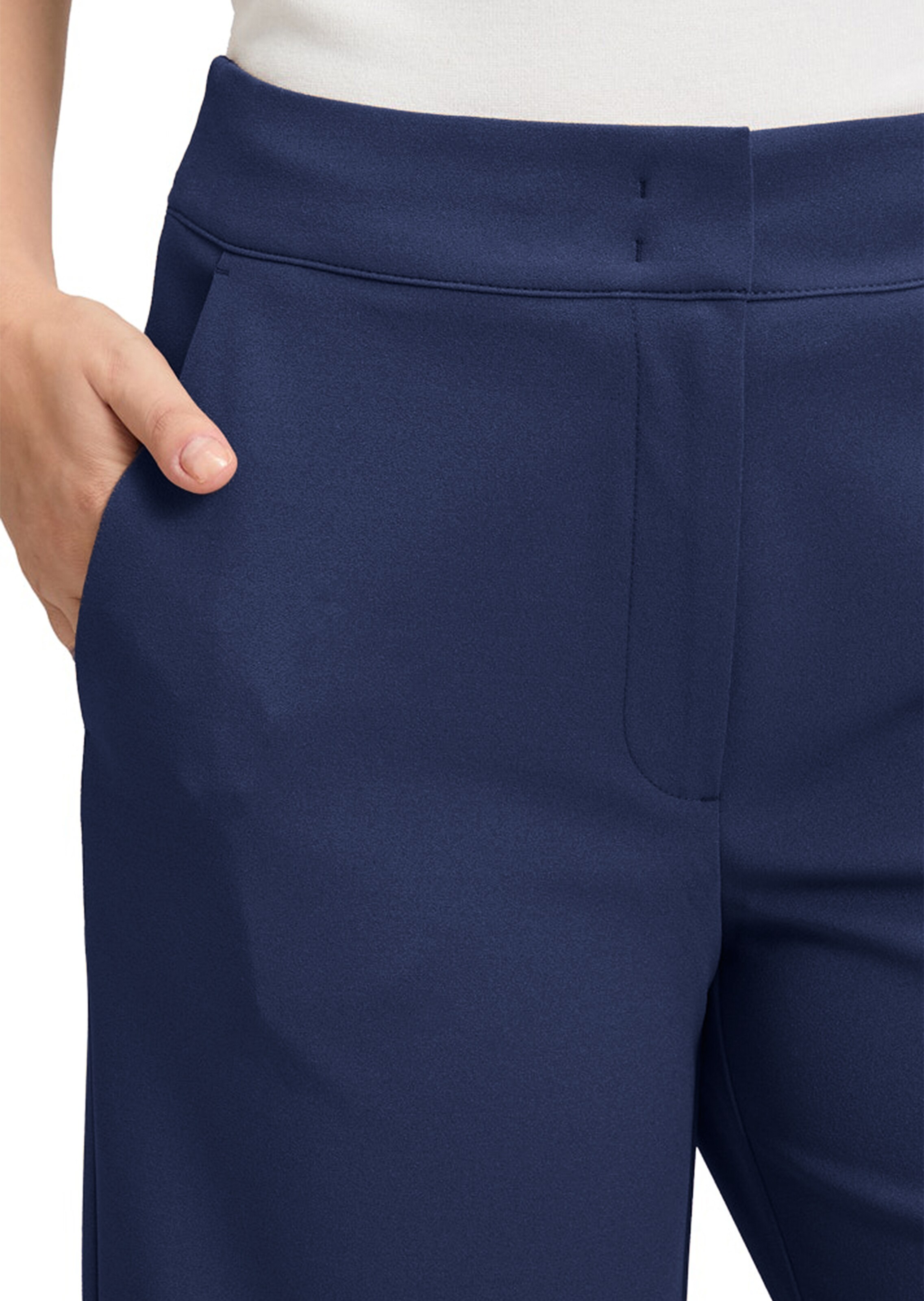 Culotte van softstretch met gestreken vouwen thumbnail 4