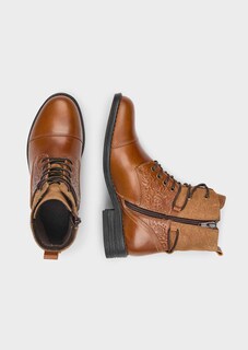 Bottines en cuir marqué thumbnail 2