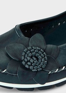 Leren ballerina's met sierbloem thumbnail 3