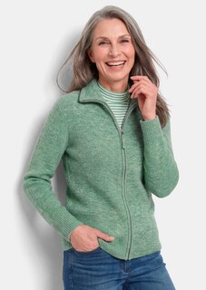 Strickjacke in Rippenstruktur mit Reissverschluss thumbnail 1