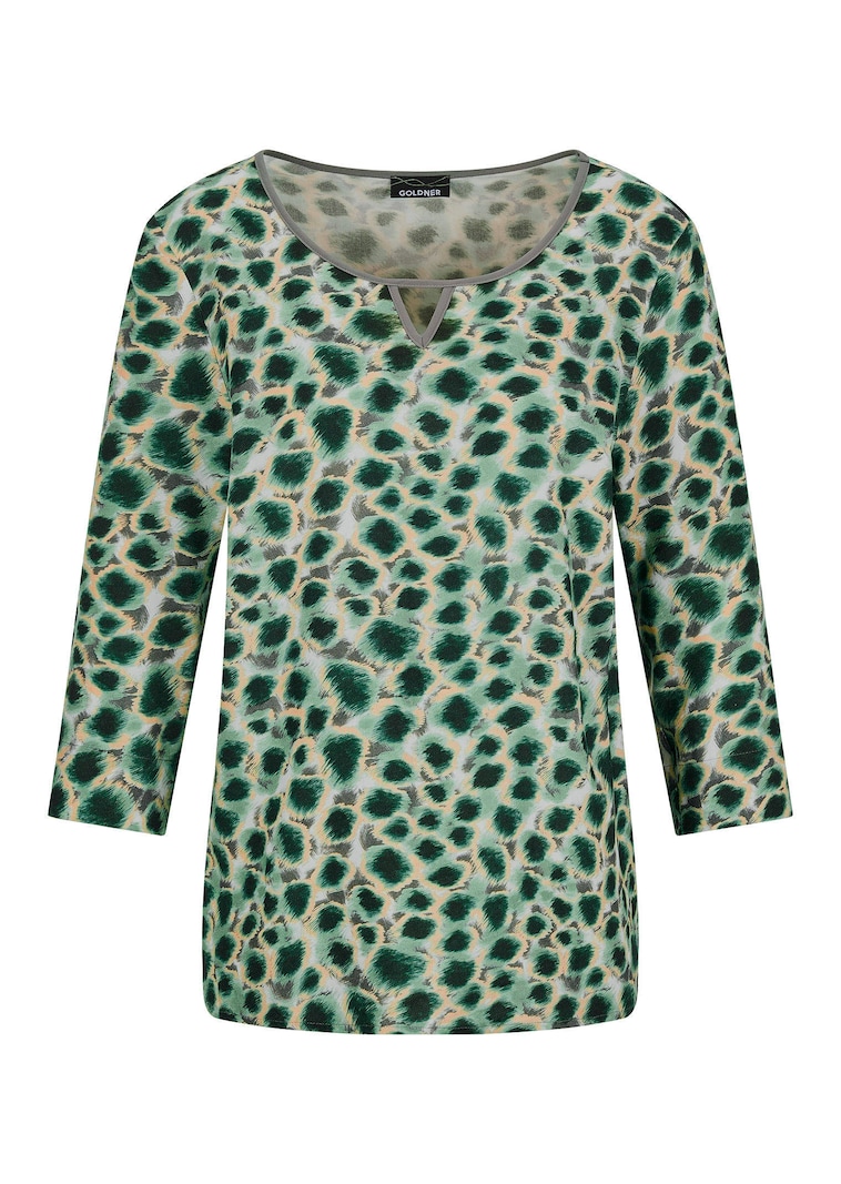 Gedessineerde blouse van pure viscose