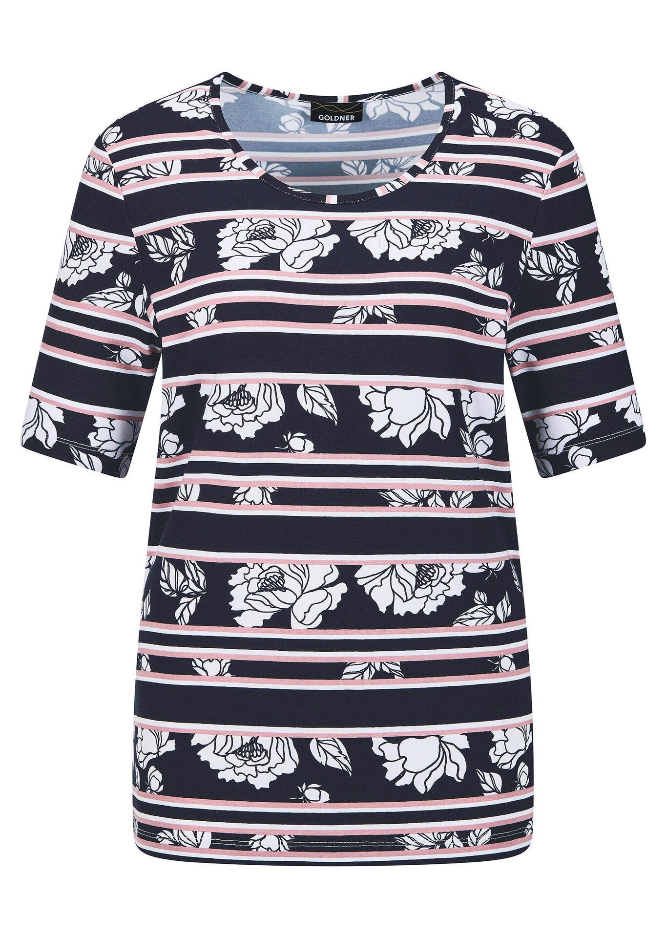 Shirt mit Streifen und Blumen