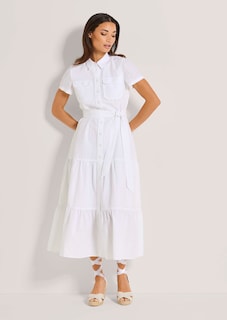 Hemdblusenkleid mit kurzen Ärmeln thumbnail 3