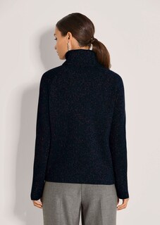 Schimmernder Rollkragen-Pullover mit Raglanärmeln thumbnail 4