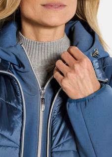 Gewatteerd jack met mouwen van softshell thumbnail 5