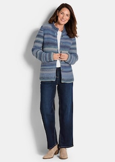 Strickjacke mit Multicolor Ringeloptik thumbnail 2