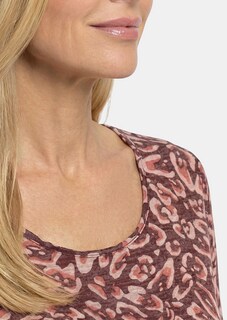 Viskoseshirt mit abstraktem Floraldruck thumbnail 5