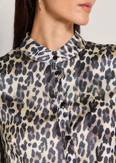 Viscose blouse met luipaardprint thumbnail 6
