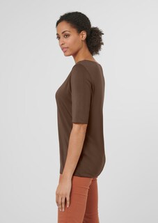 T-shirt with rounded neckline and 1/2-length sleeves thumbnail 5