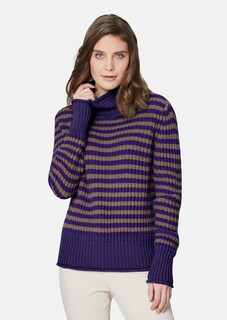 Softer Schurwoll-Pullover mit stylischen Streifen thumbnail 2
