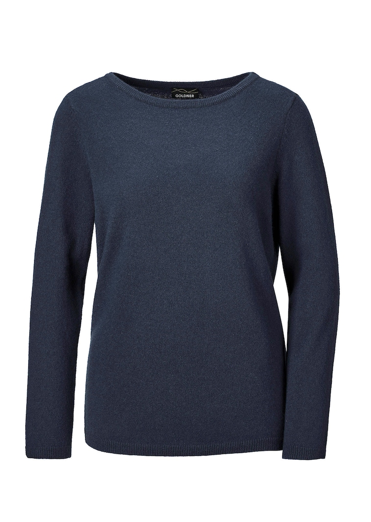Kaschmirpullover mit U-Boot Ausschnitt