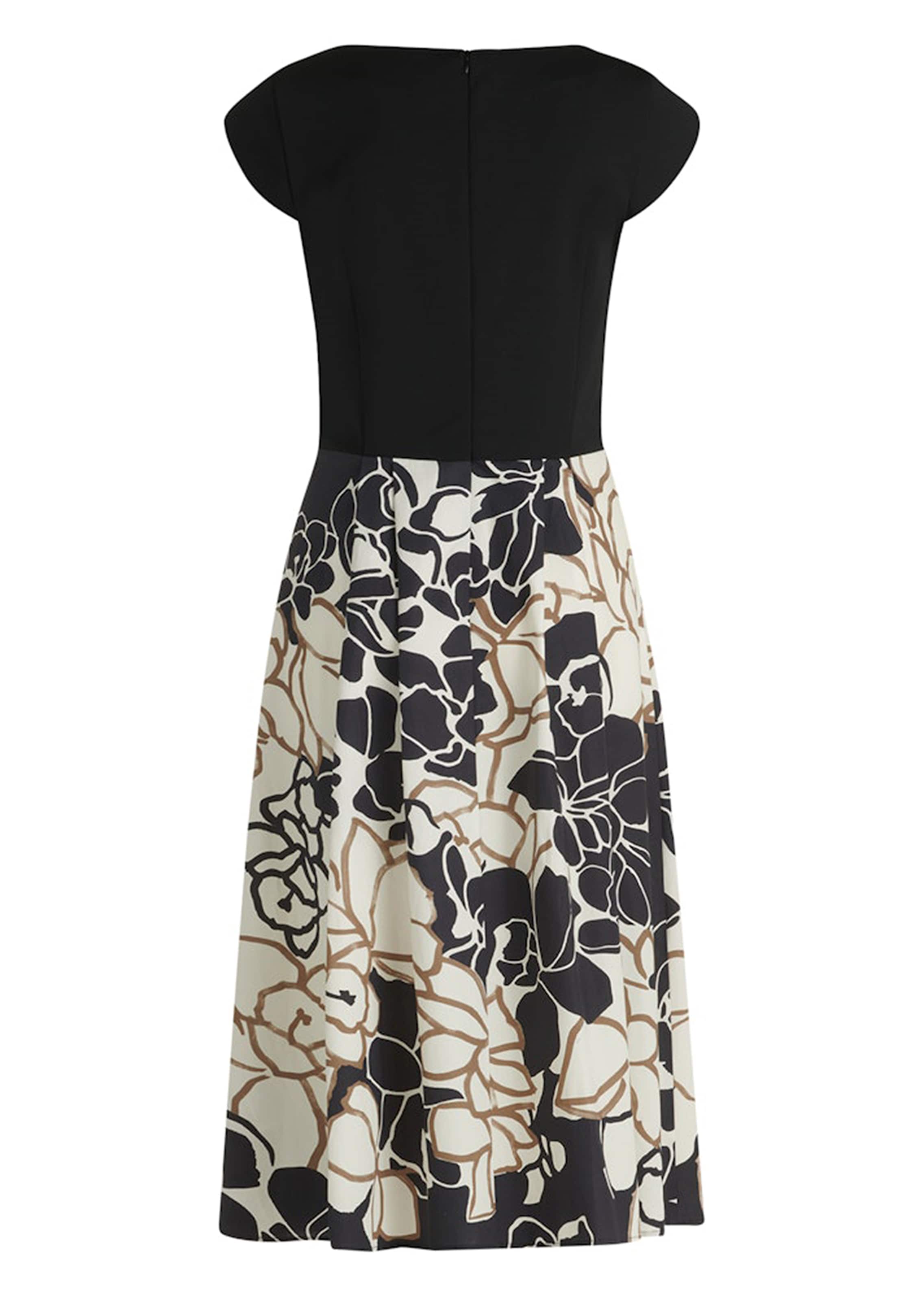 Kleid aus Jersey-Oberteil und Webrock