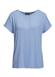 Comfortabel shirt met ronde hals van glanzend materiaal thumbnail 6
