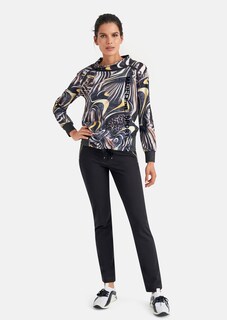 Sweatshirt mit abstraktem Animalprint und Lederakzenten thumbnail 3