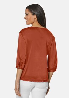 Shiny silk blouse thumbnail 4