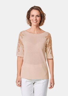 Pull avec empiècements en dentelle et pierres scintillantes thumbnail 1