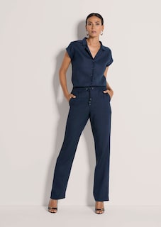 Linnen broek met tunnelkoordje thumbnail 3