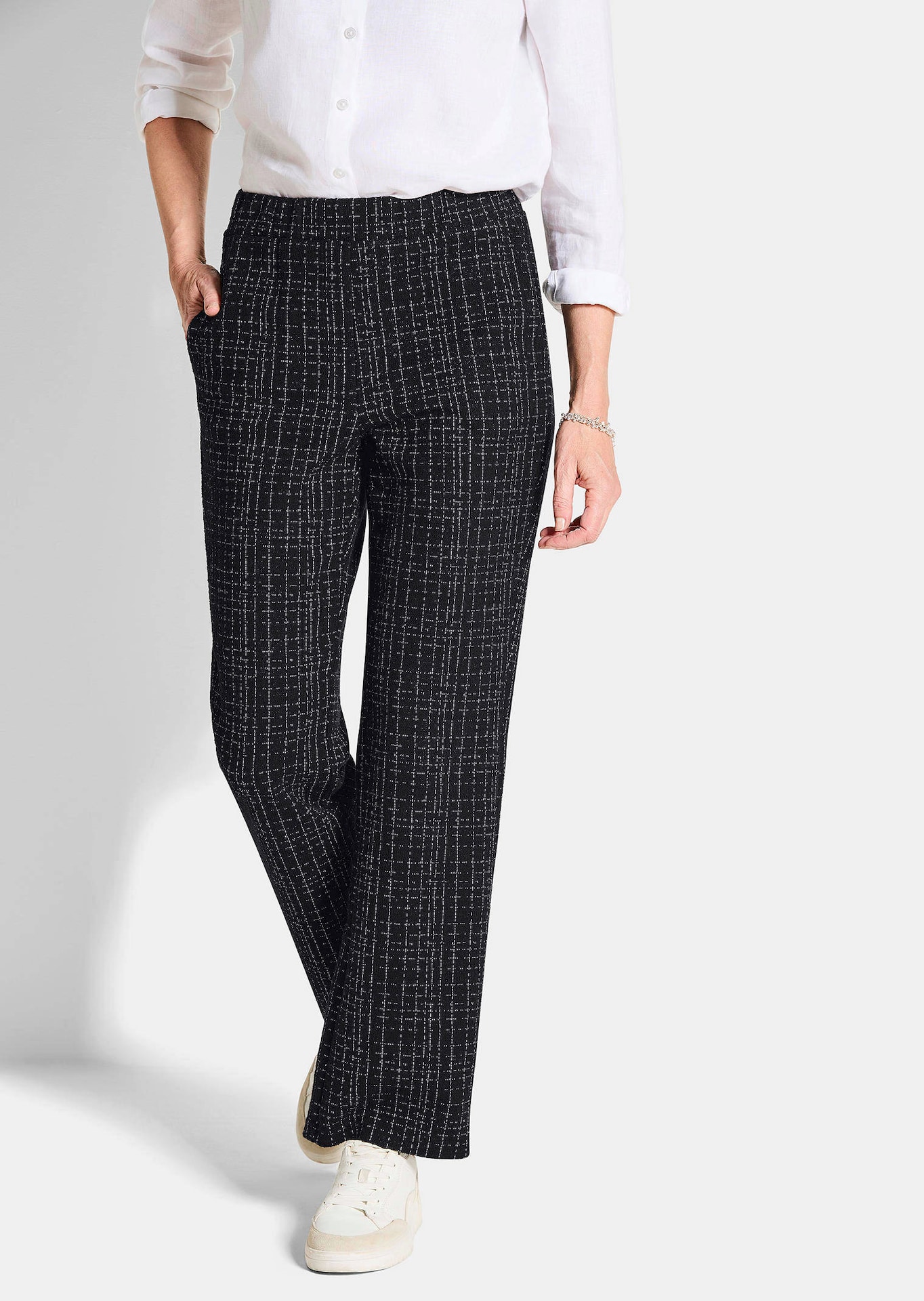 Jersey broek VERA in tweedlook