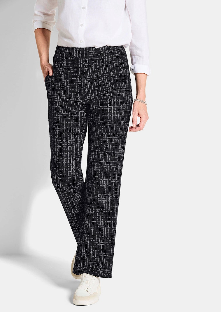 Pantalon en jersey VERA, aspect tweed