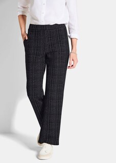 Pantalon en jersey VERA, aspect tweed thumbnail 1