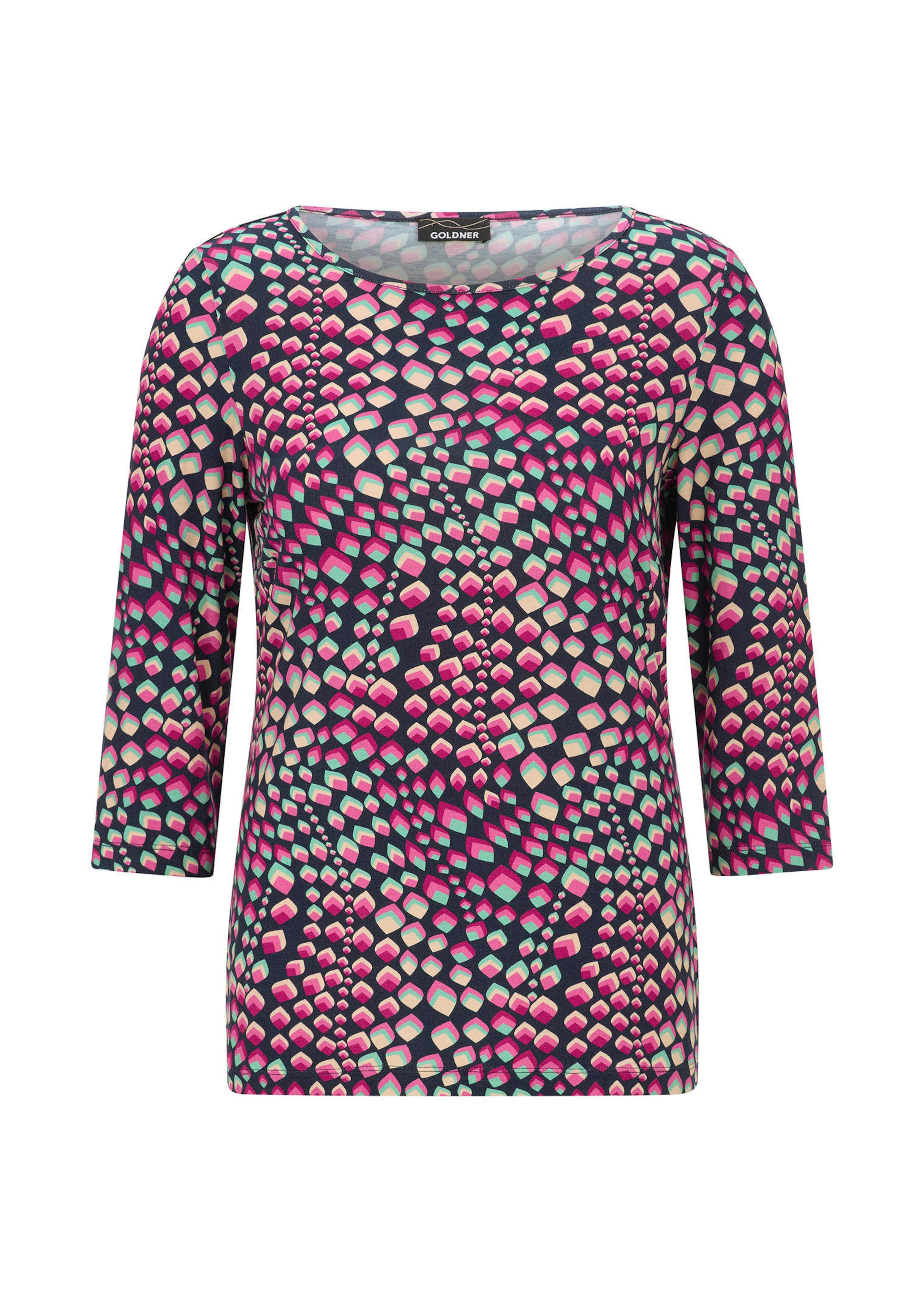 Jersey-Shirt mit U-Boot-Ausschnitt und 3/4-Arm