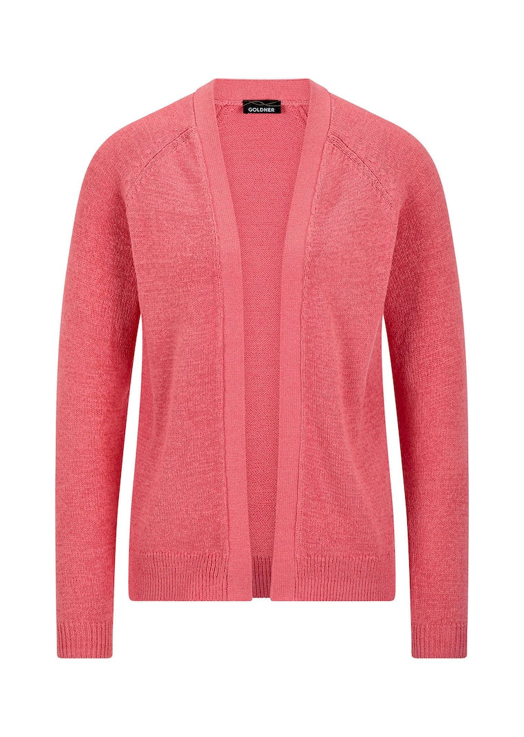 Kurze Strickjacke aus Bändchengarn