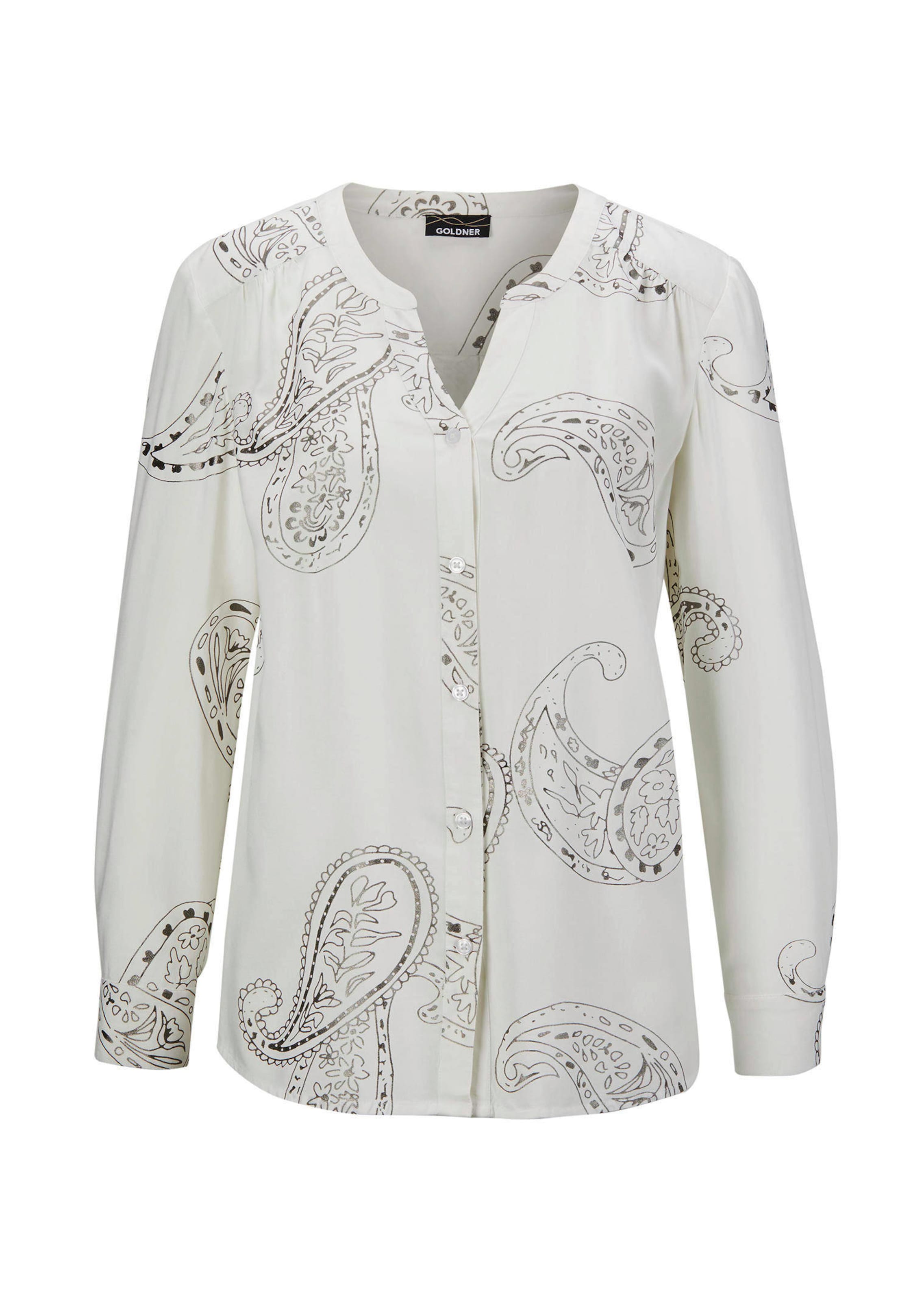 Bluse mit schimmerndem Paisley Muster