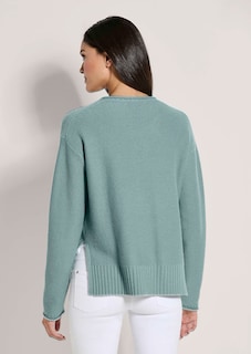 Pull en cachemire à bords roulottés thumbnail 3