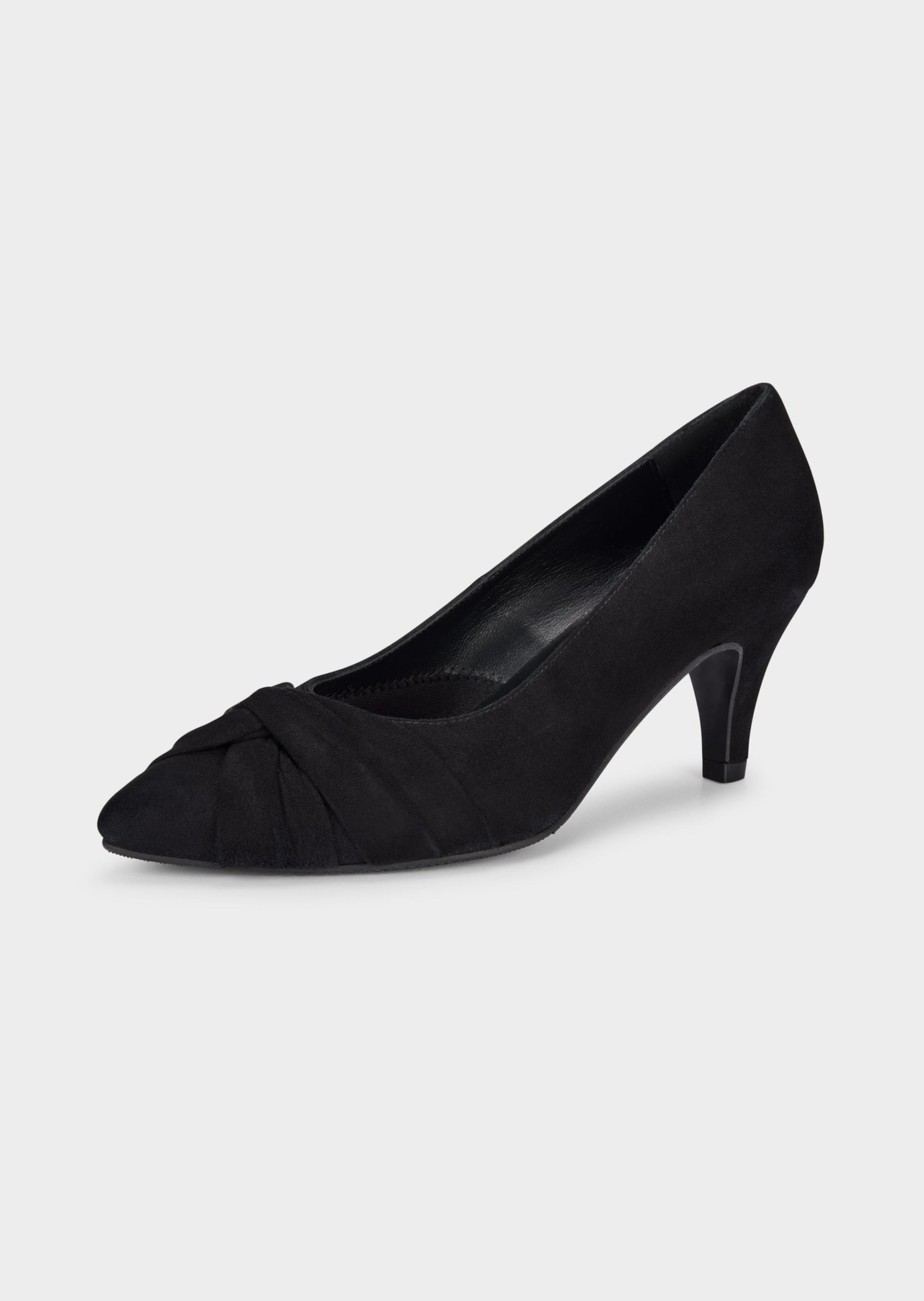 Pumps aus Leder mit Zierknoten