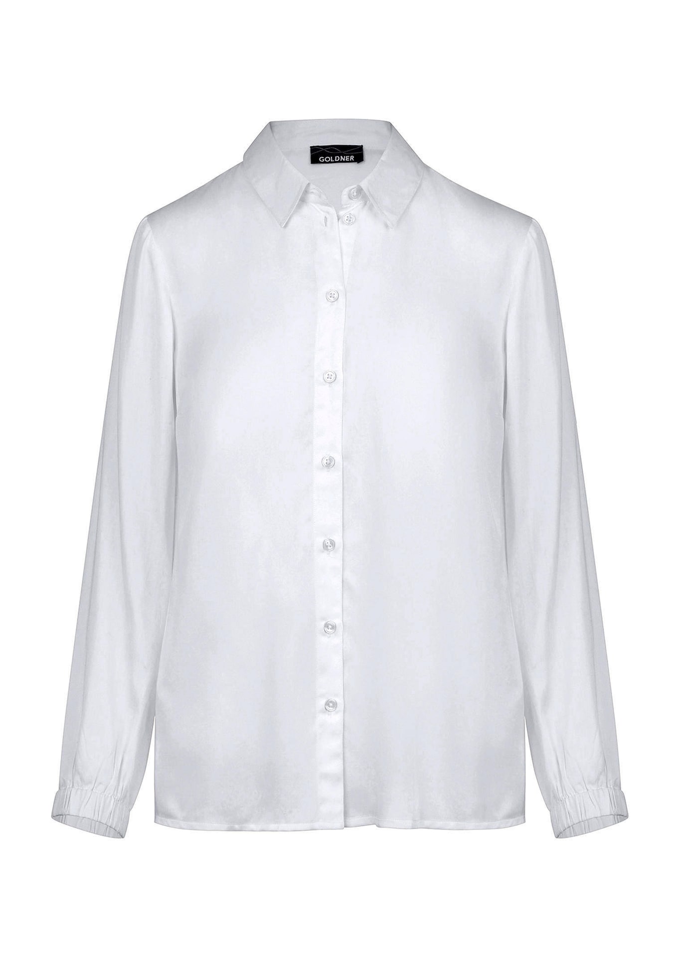 Chemisier en satin de viscose avec poignets élastiques