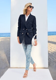 Zweireihiger Longblazer mit Futter thumbnail 1