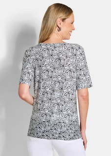 T-shirt en jersey avec imprimé floral thumbnail 3
