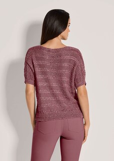 Ribbon-yarn jumper with sheen effect thumbnail 4