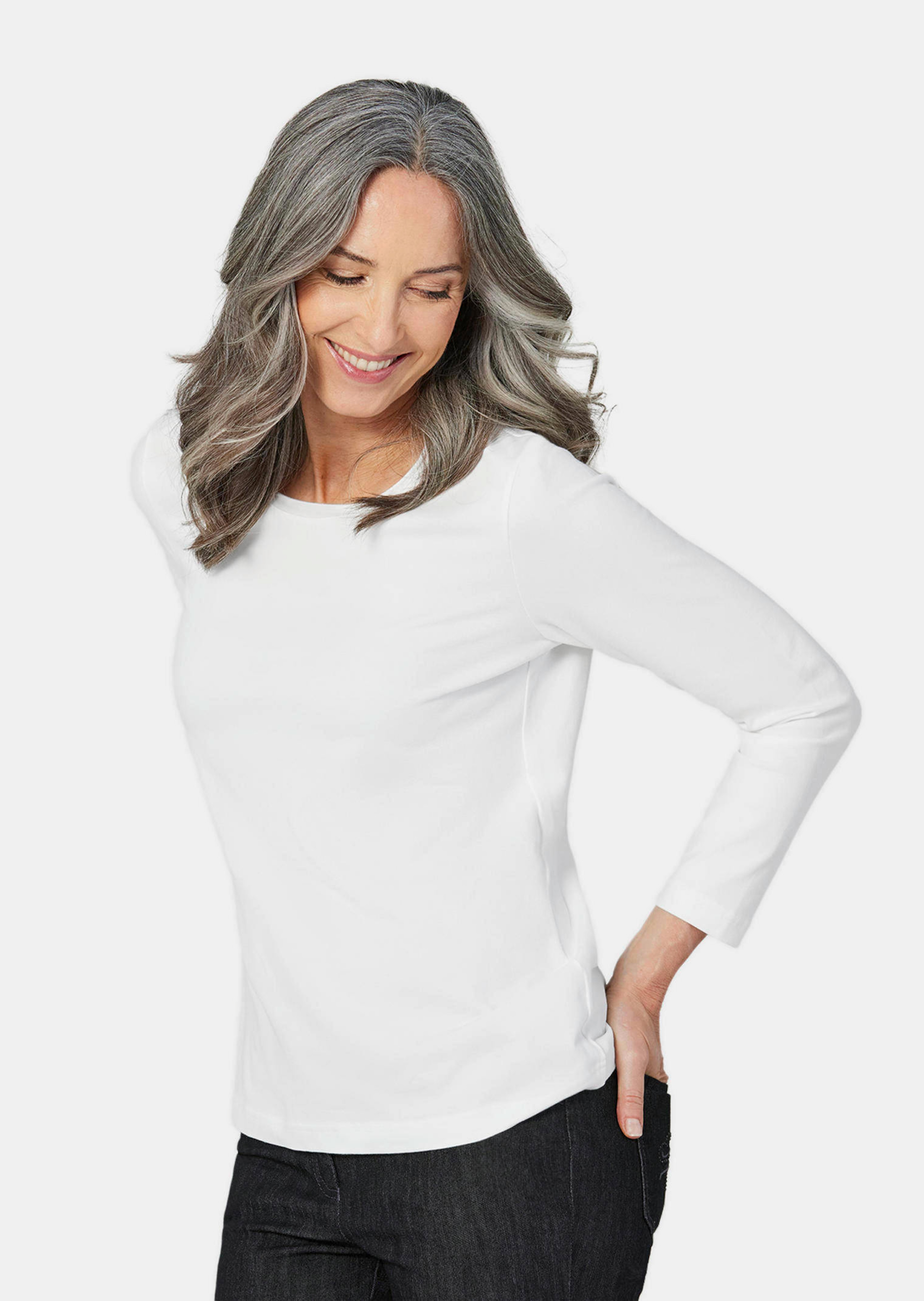 Drie basic shirts met lange mouwen