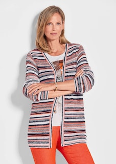 Veste en tricot avec motif à rayures thumbnail 1